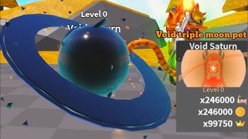 Crafting my first🌌VOID Triple moon Pet🌙🌙🌙from island 113 Void Saturn🪐|Saber simulator