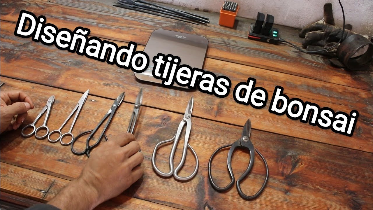 diseñando unas tijeras de bonsai