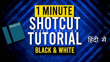 How to Black and White Video in Shotcut Free Video Editor | 1 Minute Video Editing Tutorial