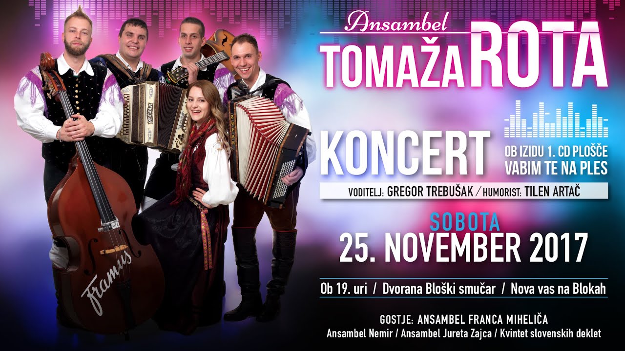ANSAMBEL TOMAŽA ROTA - KONCERT ob izidu 1. CD plošče Z GOSTI (v živo)