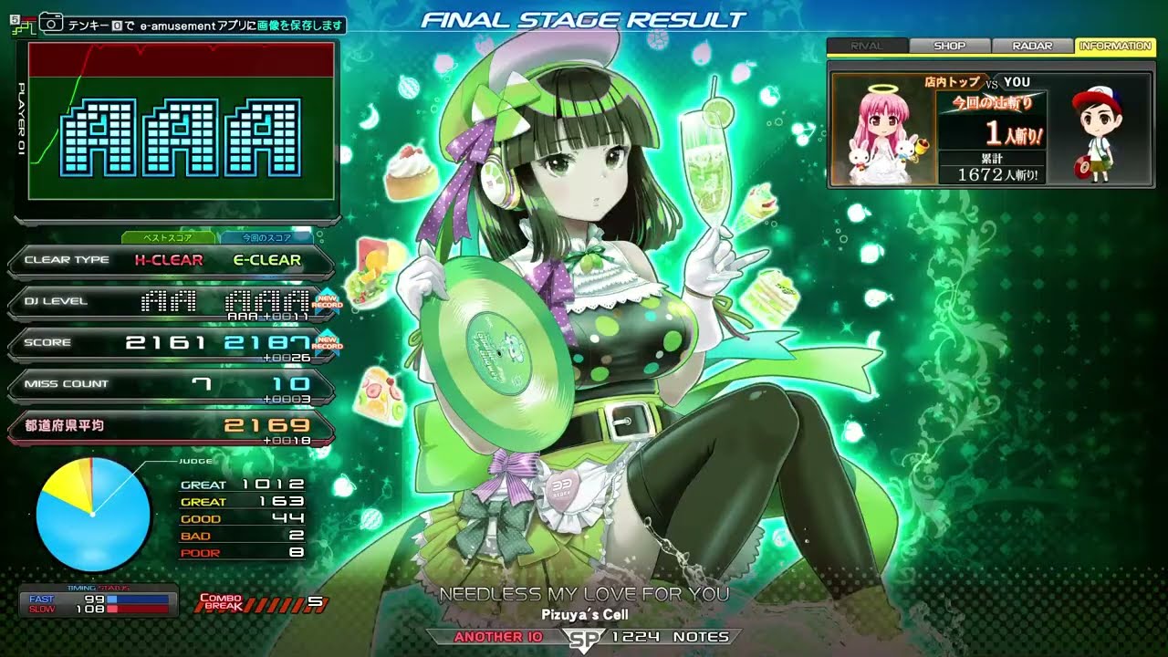 beatmania IIDX 33 Sparkle Shower】 NEEDLESS MY LOVE FOR YOU A☆10