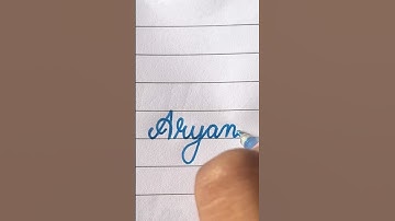 Aryan❤️|| Name lettering ||#shorts #cursive #handwriting #cursivehandwriting #cursiveletter