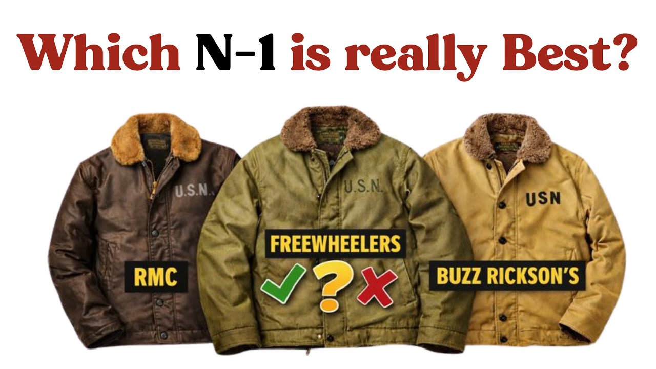 N1 Deck Jacket comparison: Freewheelers, Real McCoy's, Buzz Rickson's, Iron Heart, Pike Brothers.