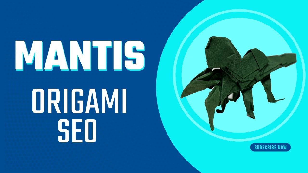 [종이접기][Origami] 종이로 쉬운 사마귀 접기, Making Mantis with Paper - YouTube