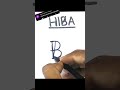 Hiba logo art trending logo name