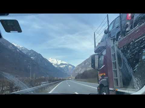 LUGANO to BERN via ST. GOTHARD TUNNEL the longest tunnel in Switzerland  #SwissTunnel