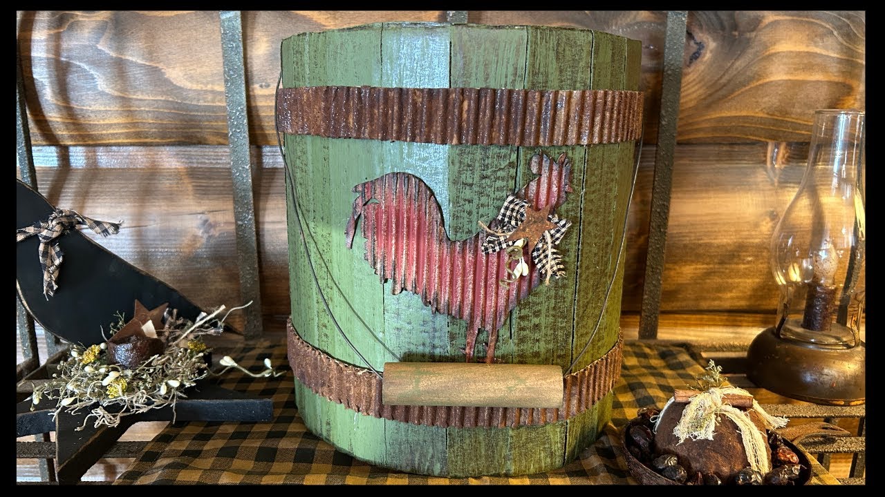 Don't Throw Your Cardboard Box Away ~  Lets Make A Rustic Bucket