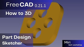 FreeCAD version 0 21 1 part #19 2024  How to 3D