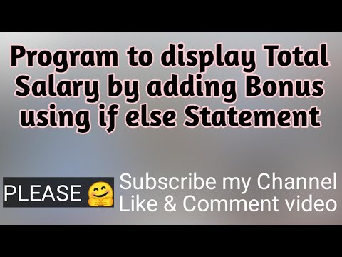 BS(hons) ||| C++ Language ||| Lecture#36 ||| Program that finds the salary using if else statement