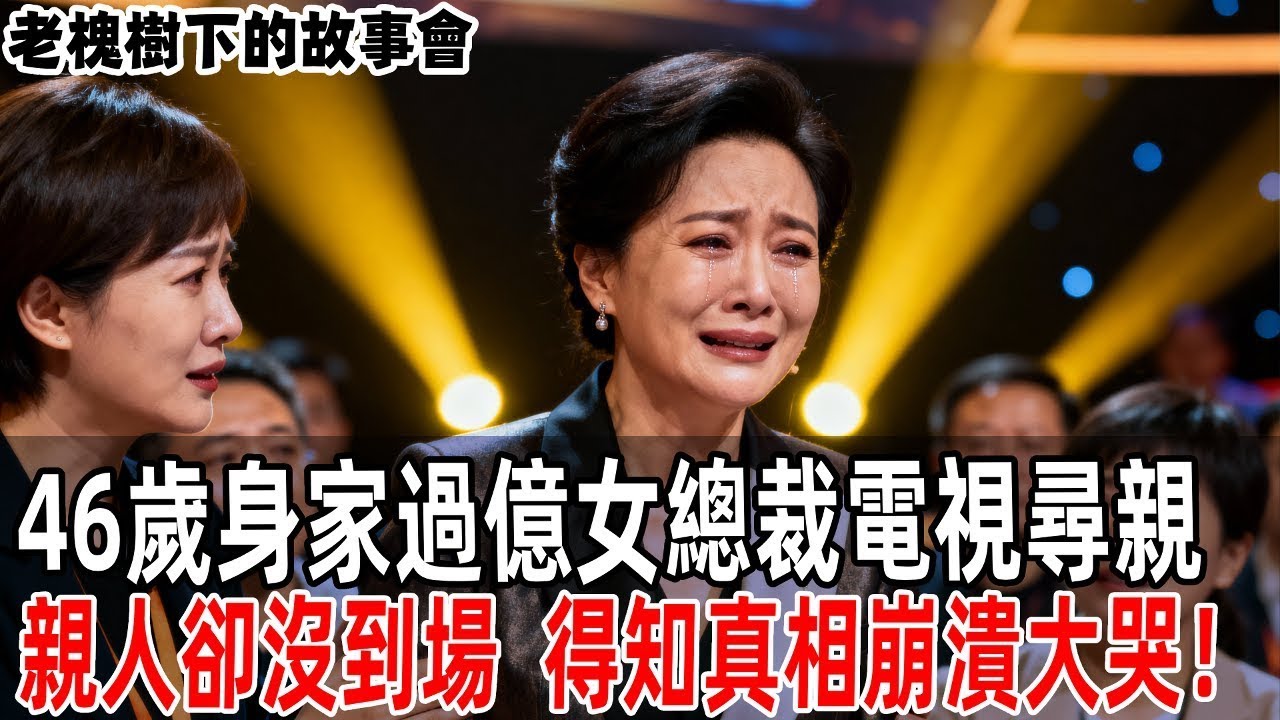 46歲身家過億女總裁電視尋親，親人卻沒到場，得知真相崩潰大哭！【老槐樹下的故事會】