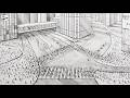 How to Draw the Shibuya Crossing Tokyo City: Step-by-Step Perspective