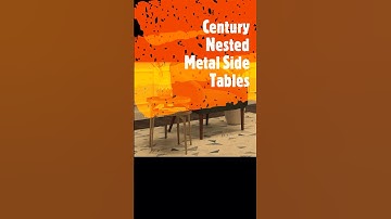 Set of 2, Century Nested Metal Side Tables, Brass/Walnut Finish #ntd #metalfuniture