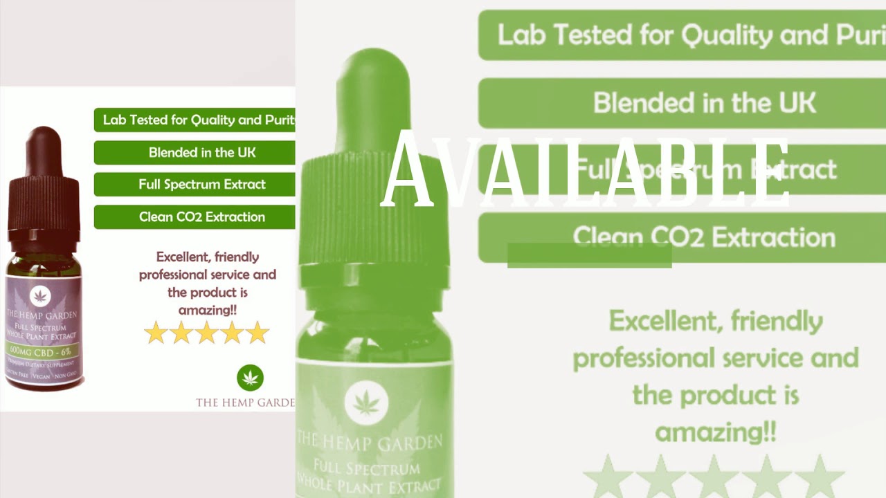 The Hemp Garden Ltd - Full Spectrum Hemp Extract Golden CBD Oil - 600mg (6%) - 10ml