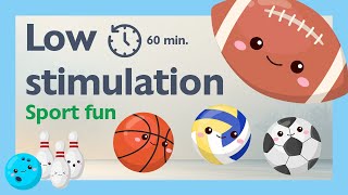 Gentle Sports Balls Video for Babies & Toddlers | Low Stimulation Play & Visual Tracking screenshot 1