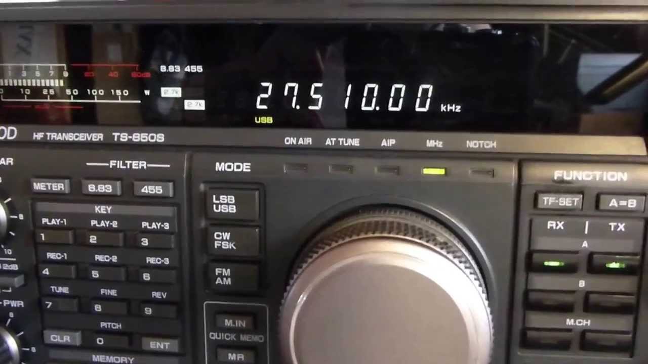 CB無線機 海外のCB無線が入感 27.555MHz CBRADIO USB FROM TOKYO