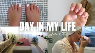 SELFCARE ROUTINE | shellac toes, acrylic nail infill, massage, hair care, body care, skincare!