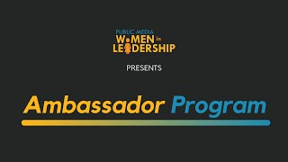 Public Media Women in Leadership Announces Ambassador Program