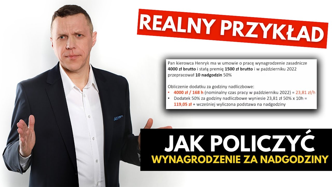 Jak policzyć wynagrodzenie za nadgodziny kierowcy zawodowego | NORMALNE WYNAGRODZENIE + DODATEK