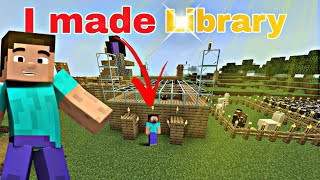 I made Library house | in Minecraft Java edition | In hindi | episode 4