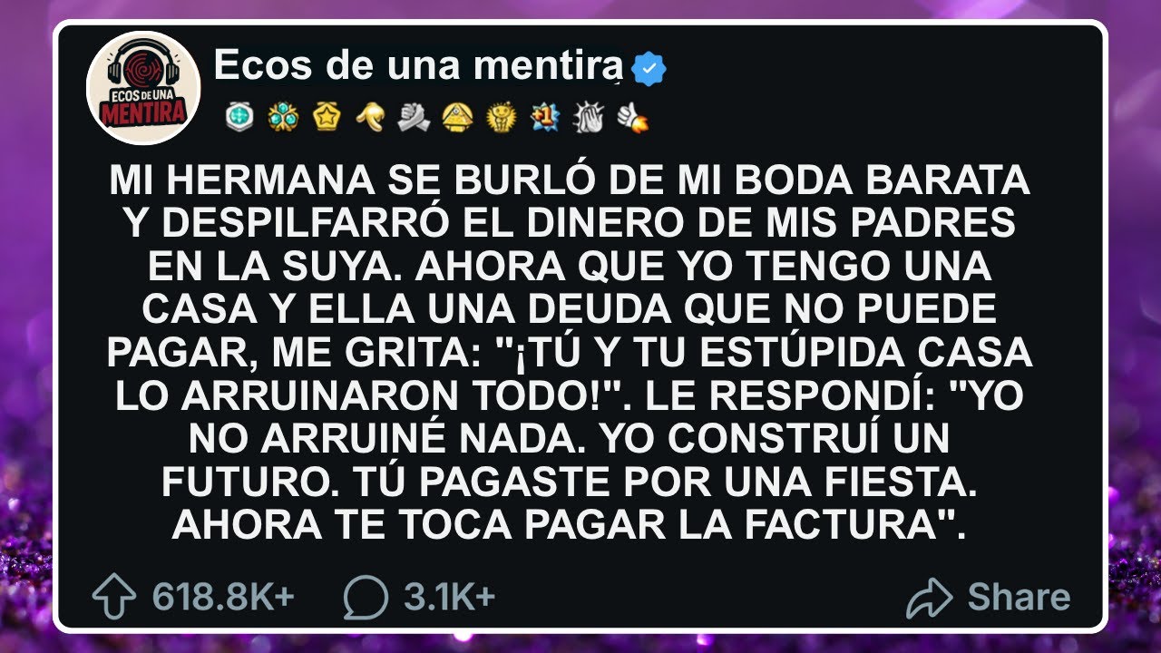 Mi hermana se burló de mi boda barata y despilfarró el dinero de mis padres en la suya. Ahora...