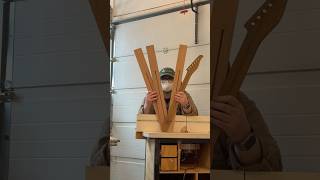 New router table helping make a larger batch of reclaimed mahogany neck truss rod routes easy as pie