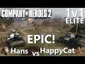 CoH2: Elite 1v1 Hans(USF) vs Happycat(OST)
