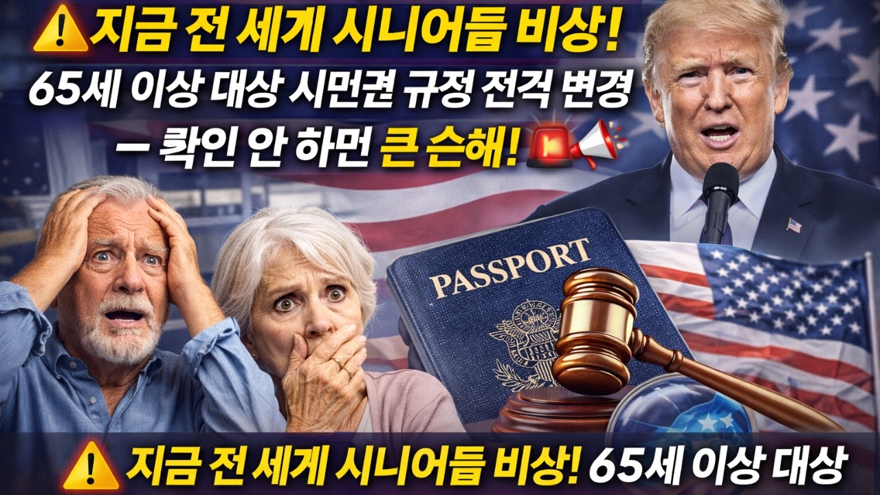 ⚠️ 지금 전 세계 시니어들 비상! 65세 이상 대상 시민권 규정 전격 변경 — 확인 안 하면 큰 손해! 🚨📢