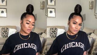 TOP KNOT Bun w/ baby hair tutorial for beginners