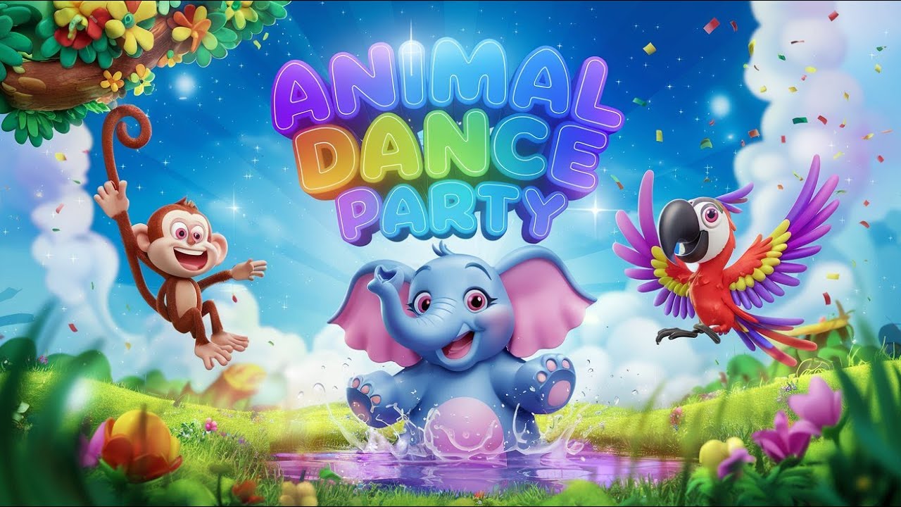 "Animal Dance Party 🎉 | Fun Animal Songs & Dance for Kids and Toddlers ...
