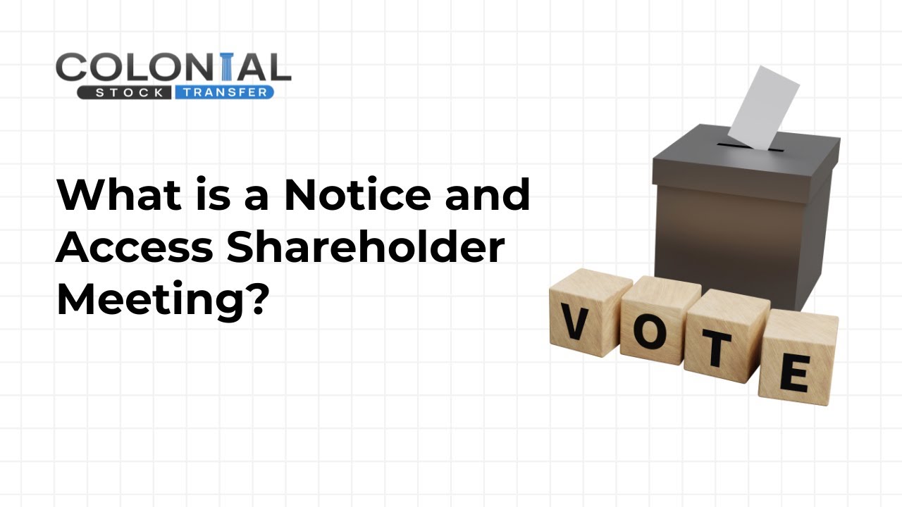What Is A Notice And Access Shareholder Meeting YouTube