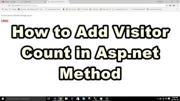 How to Count Visitor Our Website in asp.net