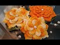 Flor Viciada em Crochê com Picô e base quadrada 🌺