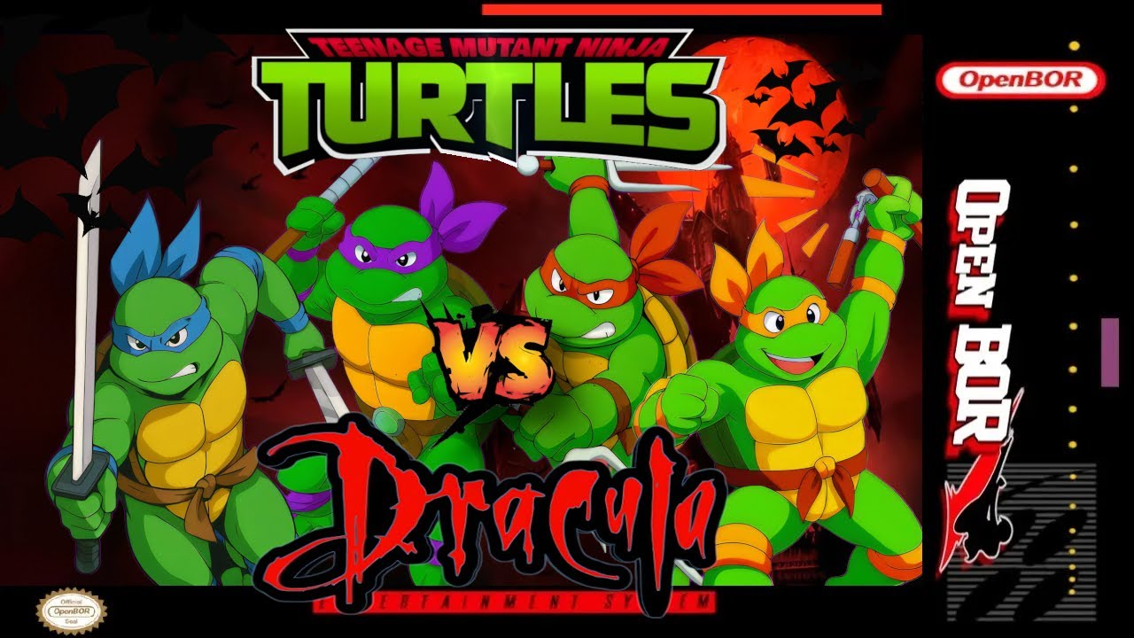 TMNT vs Count Dracula Bootleg 4 Player Co op 4K 60FPS Long Play No Commentary