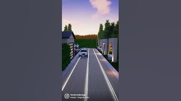 This driveway lighting is insane! 🤩 #landscapedesign #driveway #render #rendering #shorts