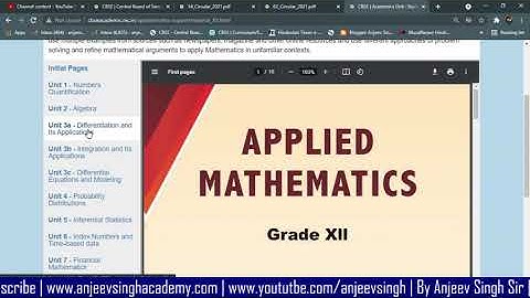 Applied Mathematics | Applied Mathematics Student Support material for class XI-XII