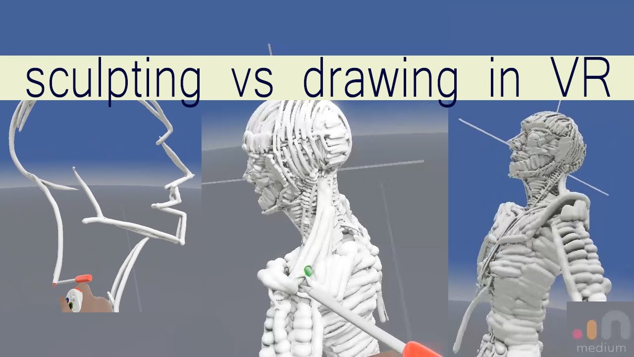 sculpting vs drawing in VR - YouTube