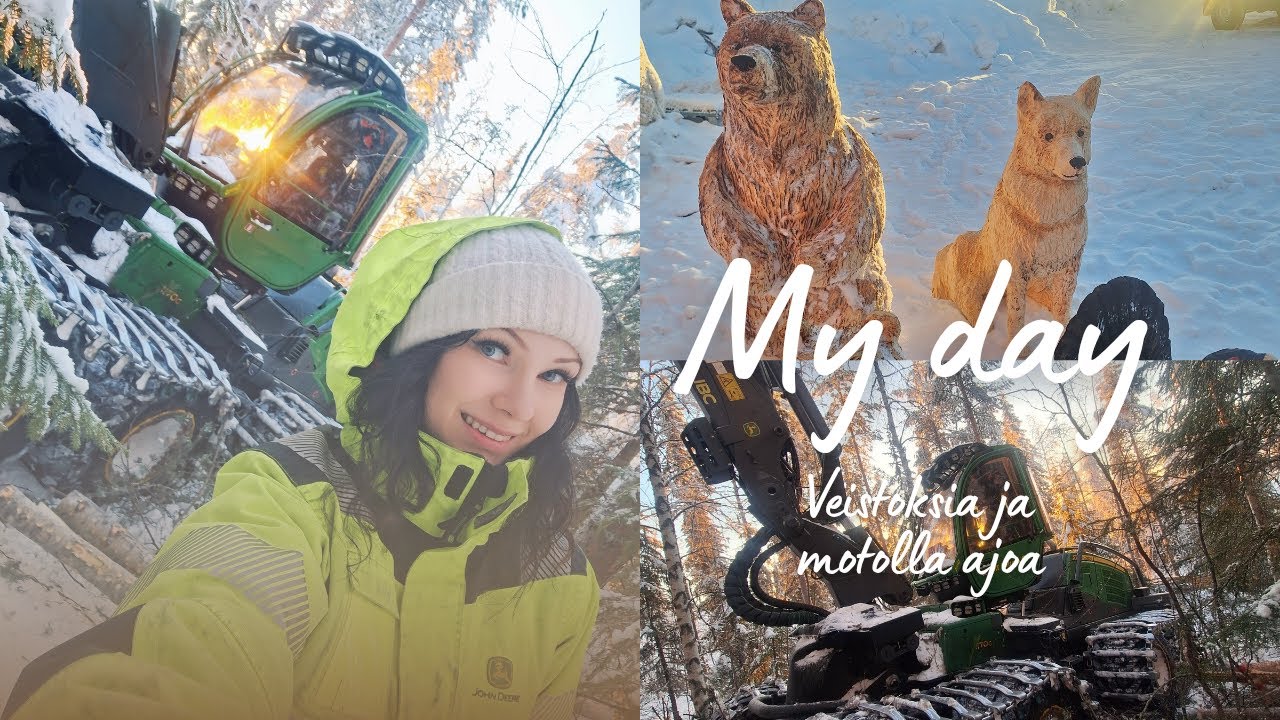 Moottorisahaveistoksia ja motolla ajoa