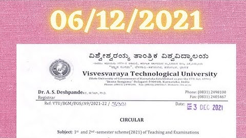 VTU UPDATE, 1st and 2nd semester scheme 2021, of Teaching and Examinations regarding👍 #DOGOODWORLD