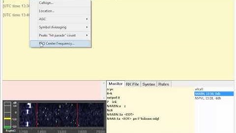 FSQCall with adjustable center freq