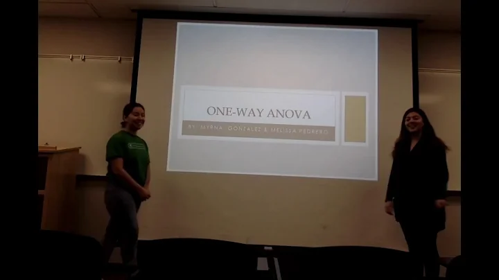 One Way Anova Melissa Pedrero and Myrna Gonzalez Y