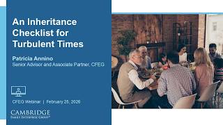 An Inheritance Checklist for Turbulent Times