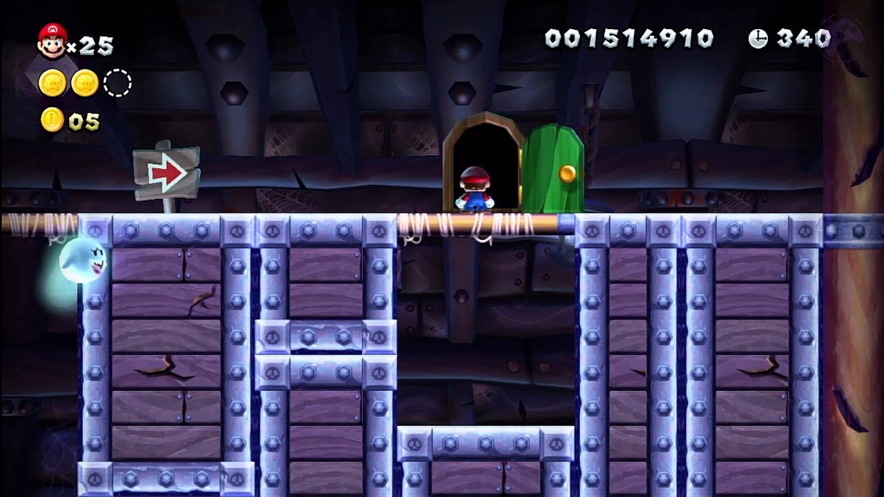 Sparkling Waters Haunted Shipwreck New Super Mario Bros Wii U Youtube