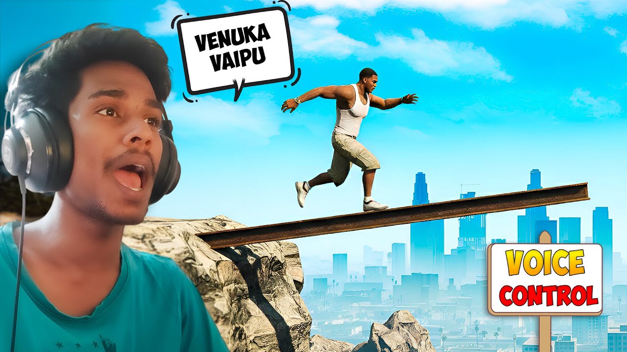 Playing GTAV With Voice Control (telugu) ! #gta5