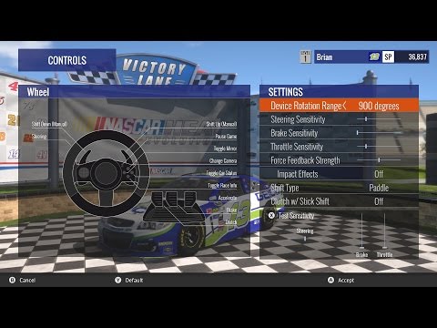 Nascar Heat Evolution - In Game Controller Settings