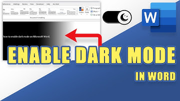 How to Turn on DARK MODE in Word (Black Background with White Text)