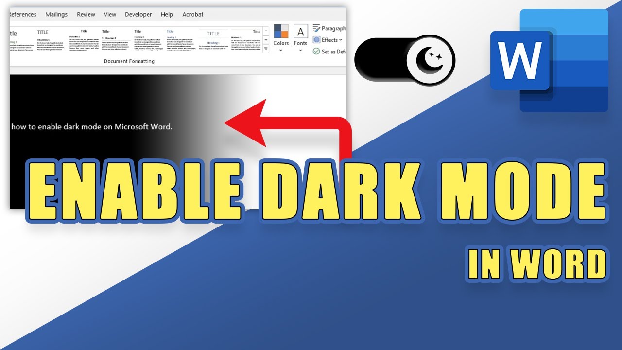 Dark Mode in Word - Microsoft Support