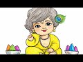 How to draw🌺krishna🌼for holi💥 simple and beautiful || holi special drawing ||