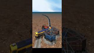 Craziest Massive Train Drift Through Circle Curved Tracks 💥 Funny BeamNG.Drive simulator #shorts
