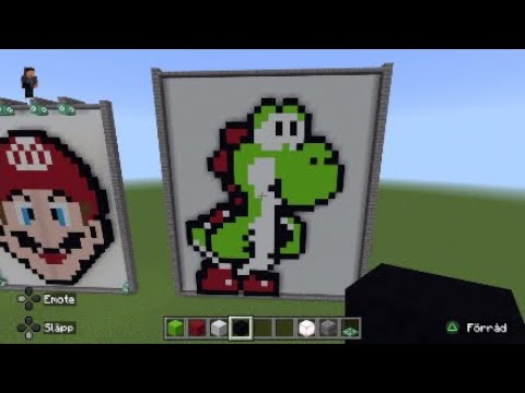 Minecraft Creative (Pixel Art Yoshi) PS4 - YouTube