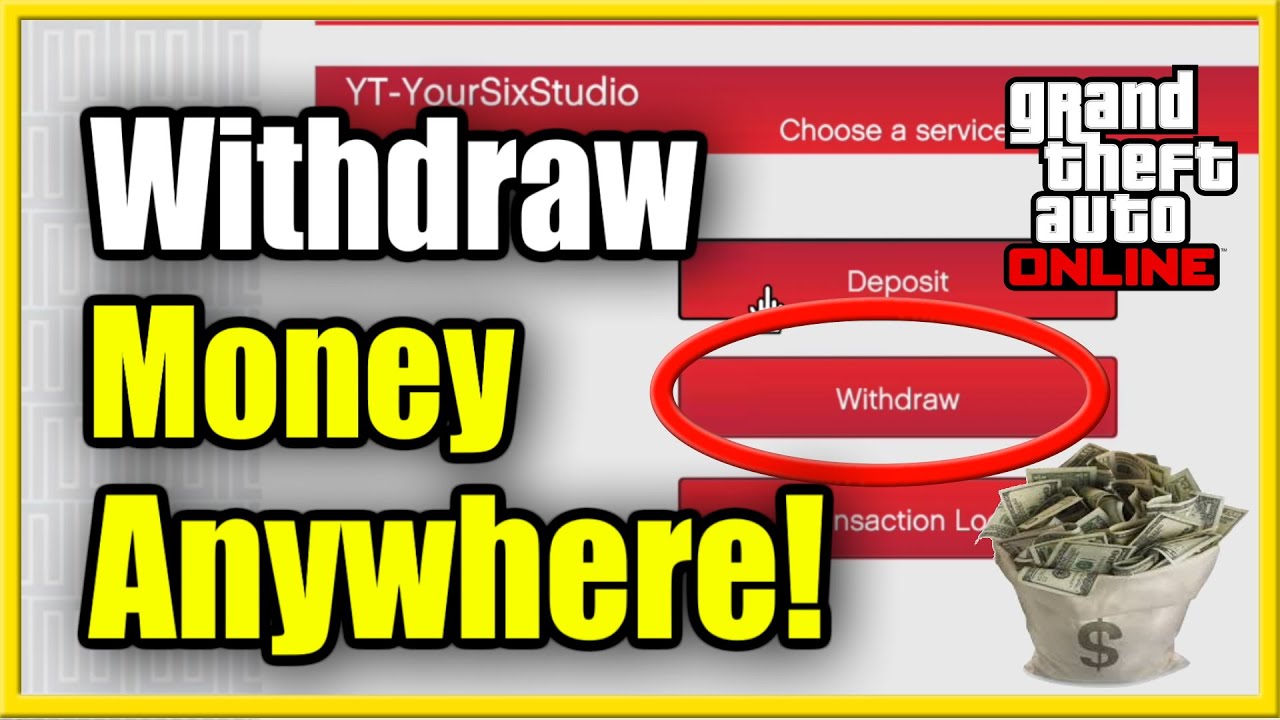 How To WITHDRAW And Take Out Money From GTA 5 Online Bank Anywhere On 